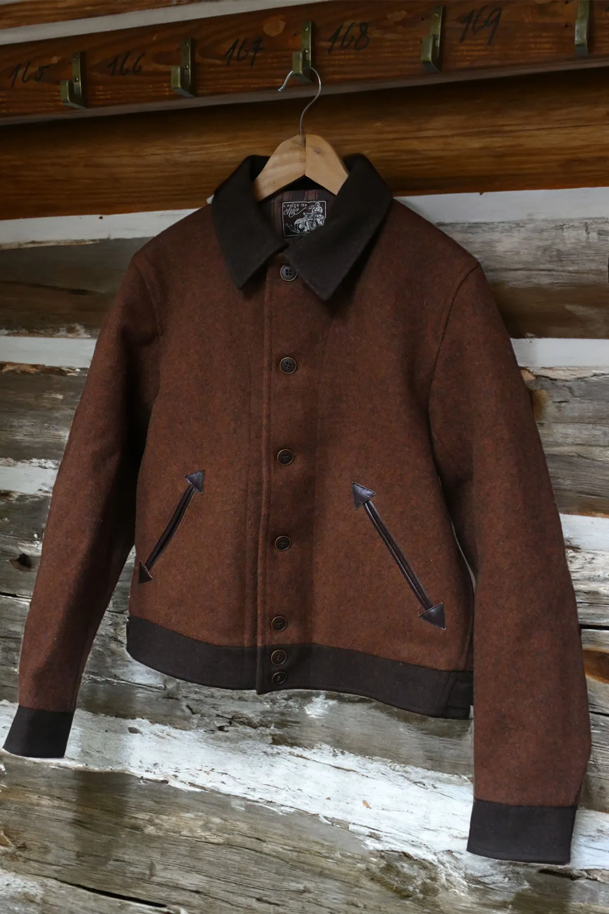 A Piece of Chic - Bootlegger Burel Wool (800g) Jacket in Brown