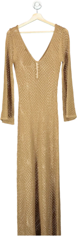 ANEWSTA Khaki Knitted Dress UK L