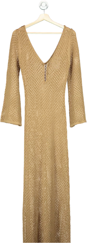 ANEWSTA Khaki Knitted Dress UK L