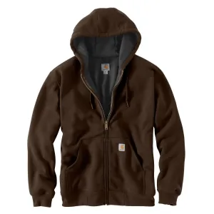 Carhartt Men's Tall Dark Brown Rutland Thermal-Lined Hooded Zip-Front Sweatshirt