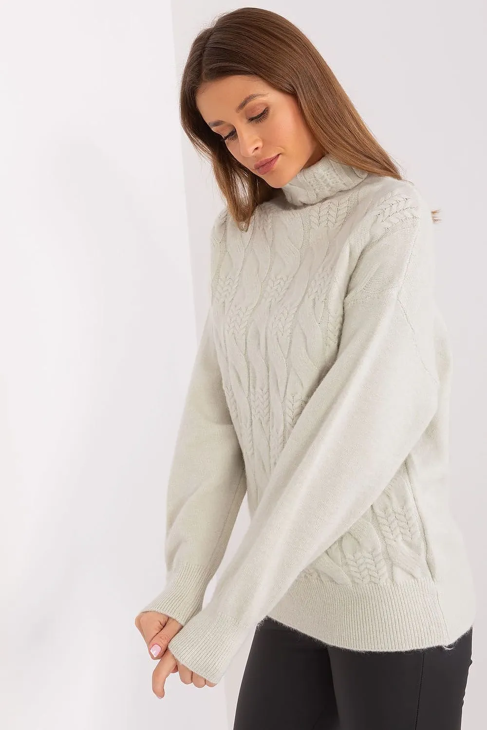 Cozy Vibe Variegated Turtleneck