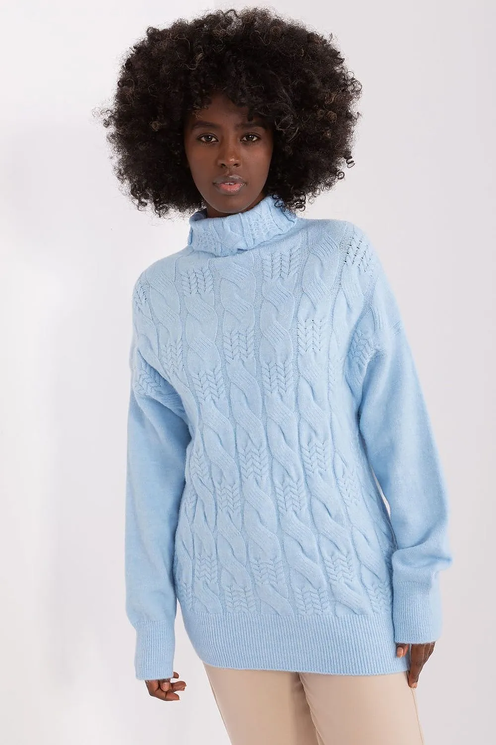 Cozy Vibe Variegated Turtleneck