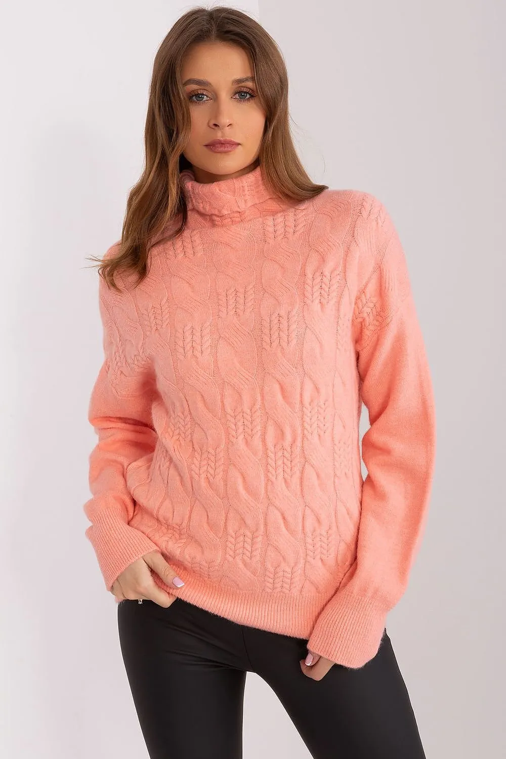 Cozy Vibe Variegated Turtleneck