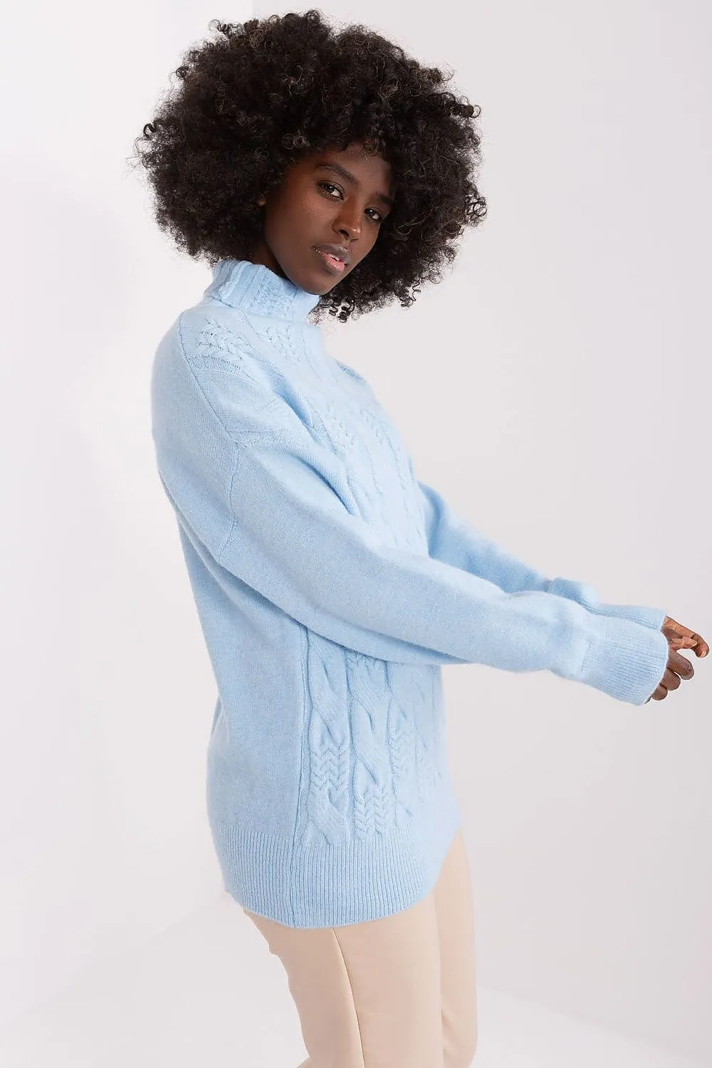 Cozy Vibe Variegated Turtleneck