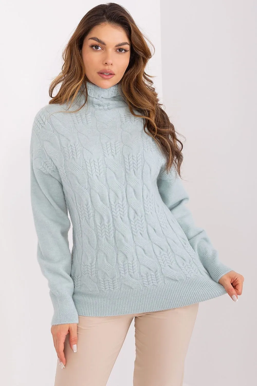 Cozy Vibe Variegated Turtleneck