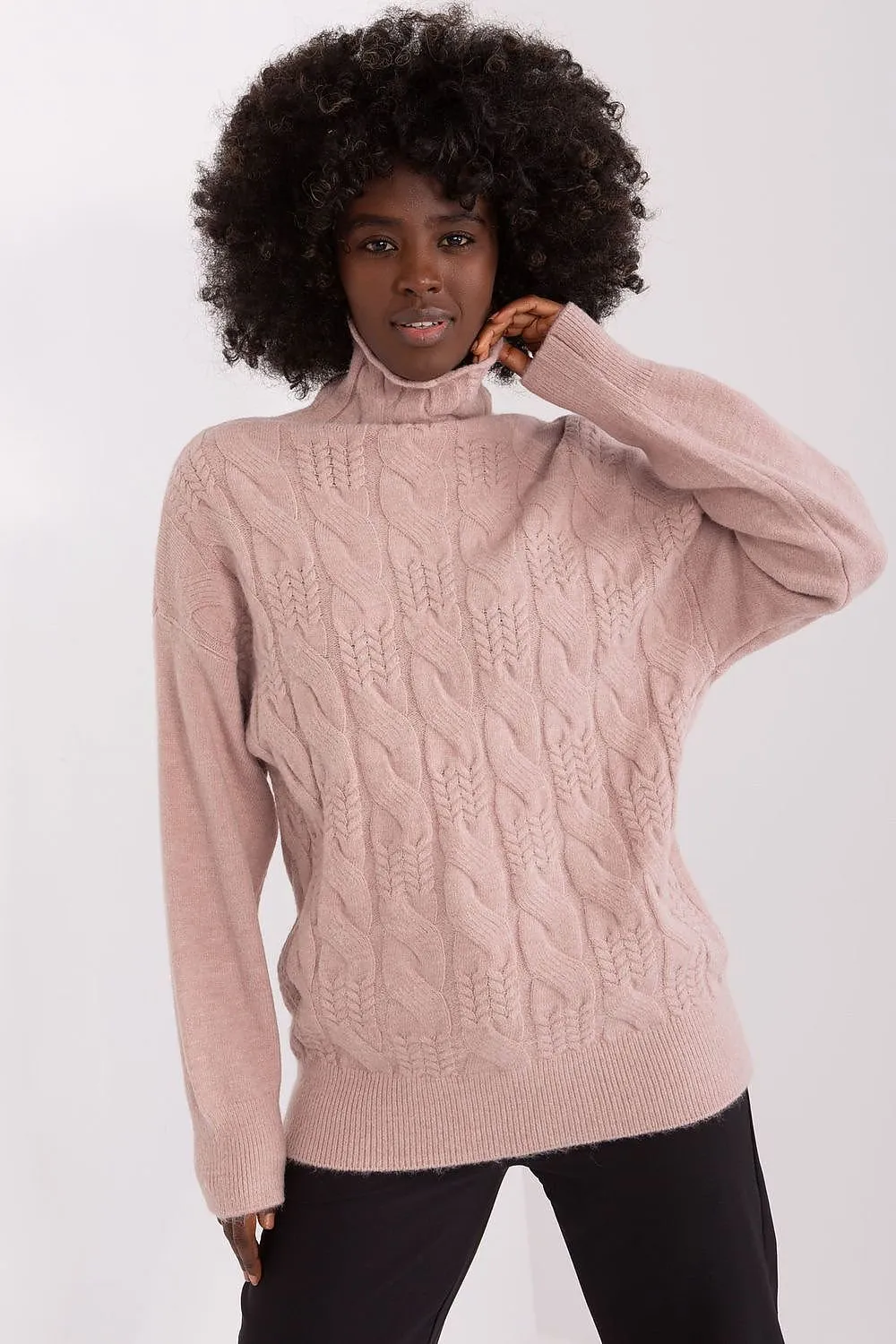 Cozy Vibe Variegated Turtleneck