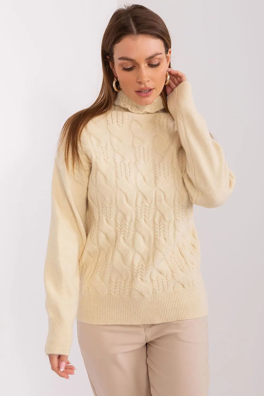 Cozy Vibe Variegated Turtleneck