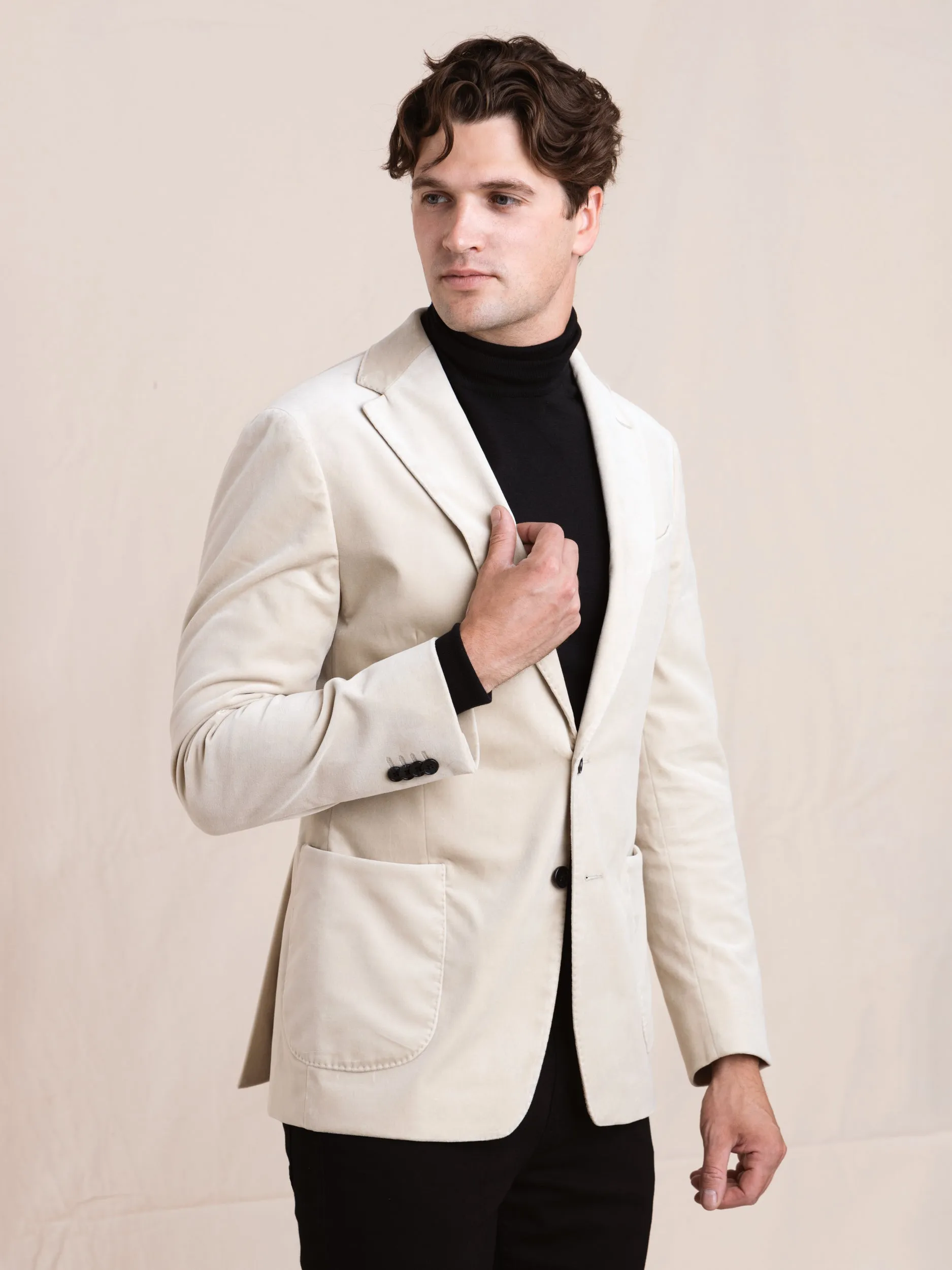 Cream Velvet Sport Jacket