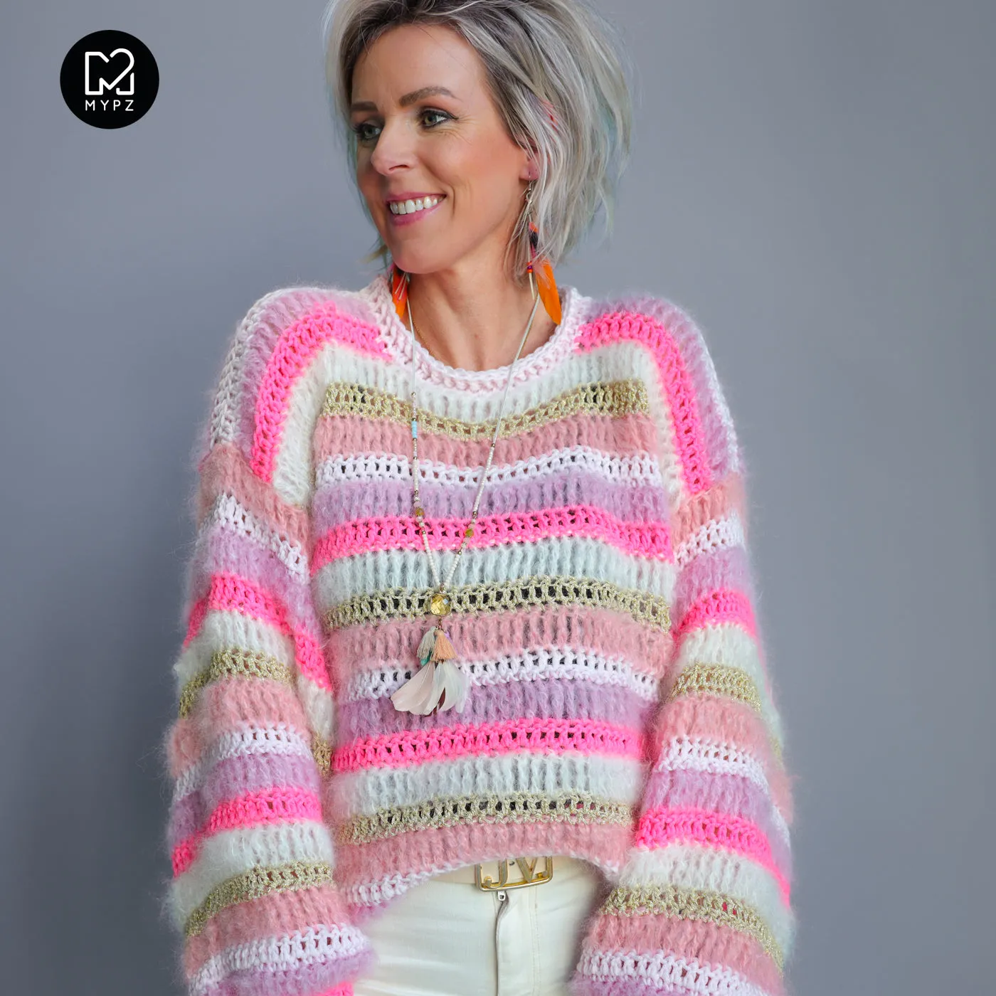 Crochet pattern – MYPZ Chunky pullover Jasmin (ENG-NL-DE)