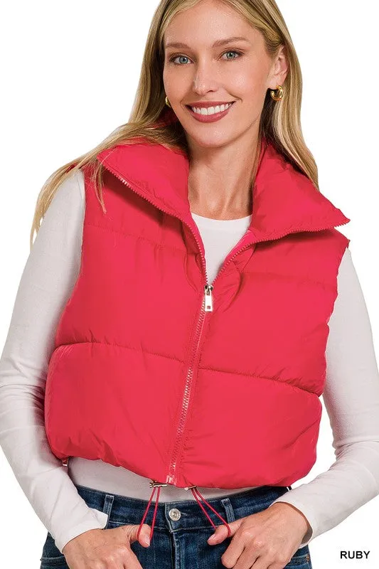 Cropped Puffer Vest