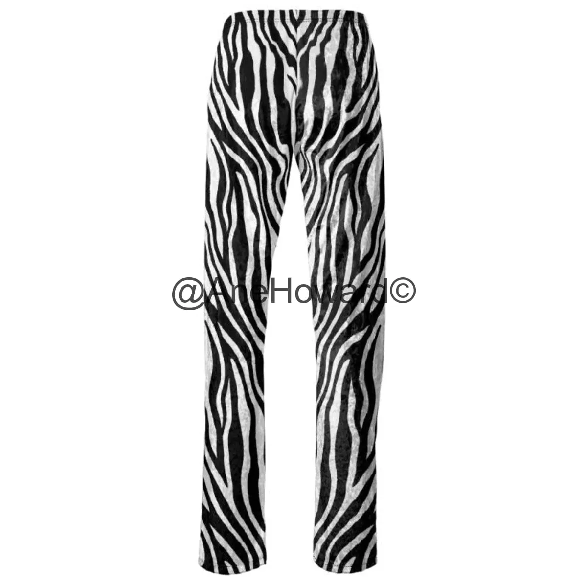 Crushed Velvet Women's Trousers Zebra