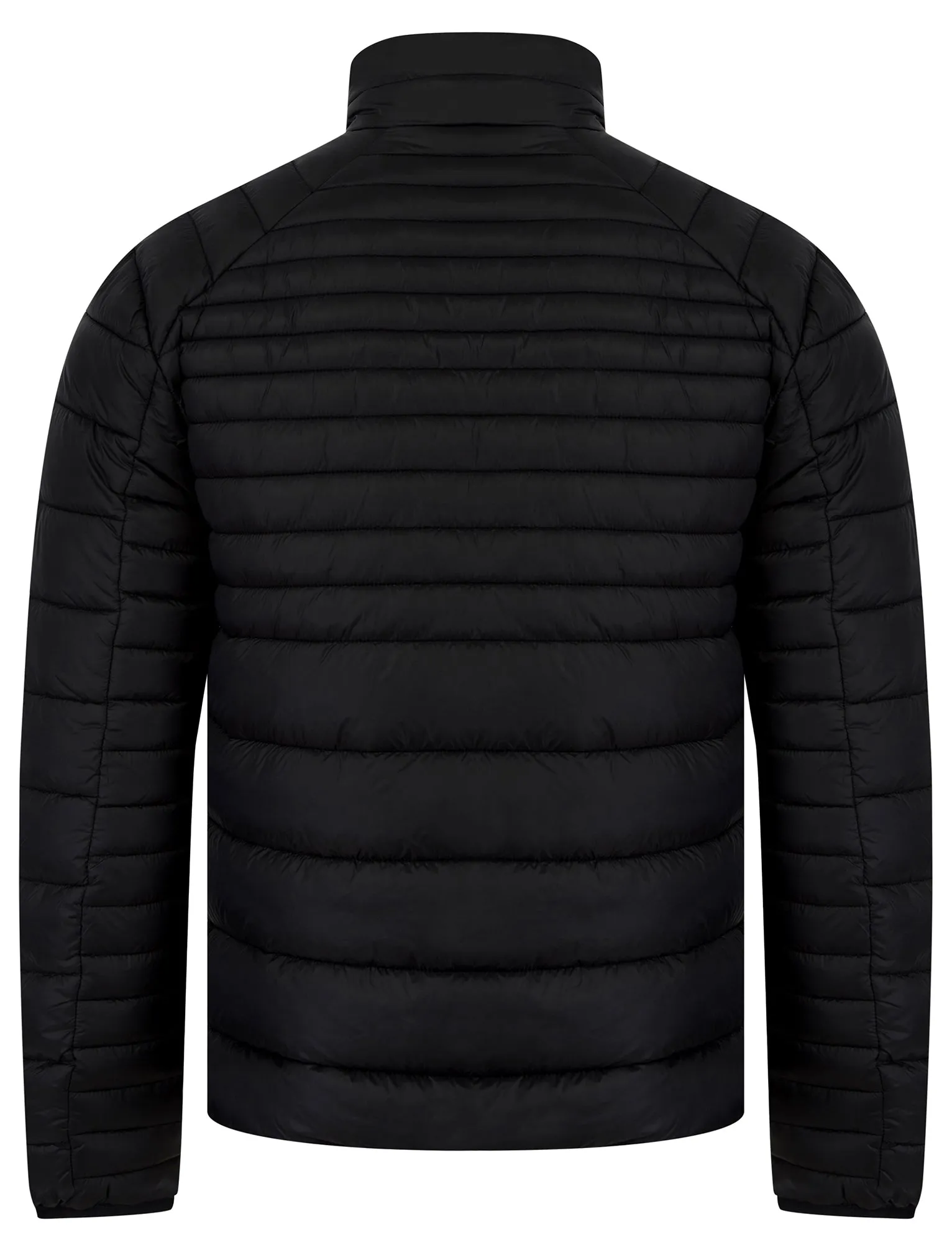 Ector Mult-Pocket Funnel Neck Quilted Puffer Jacket with Fleece Lined Collar in Jet Black - Tokyo Laundry