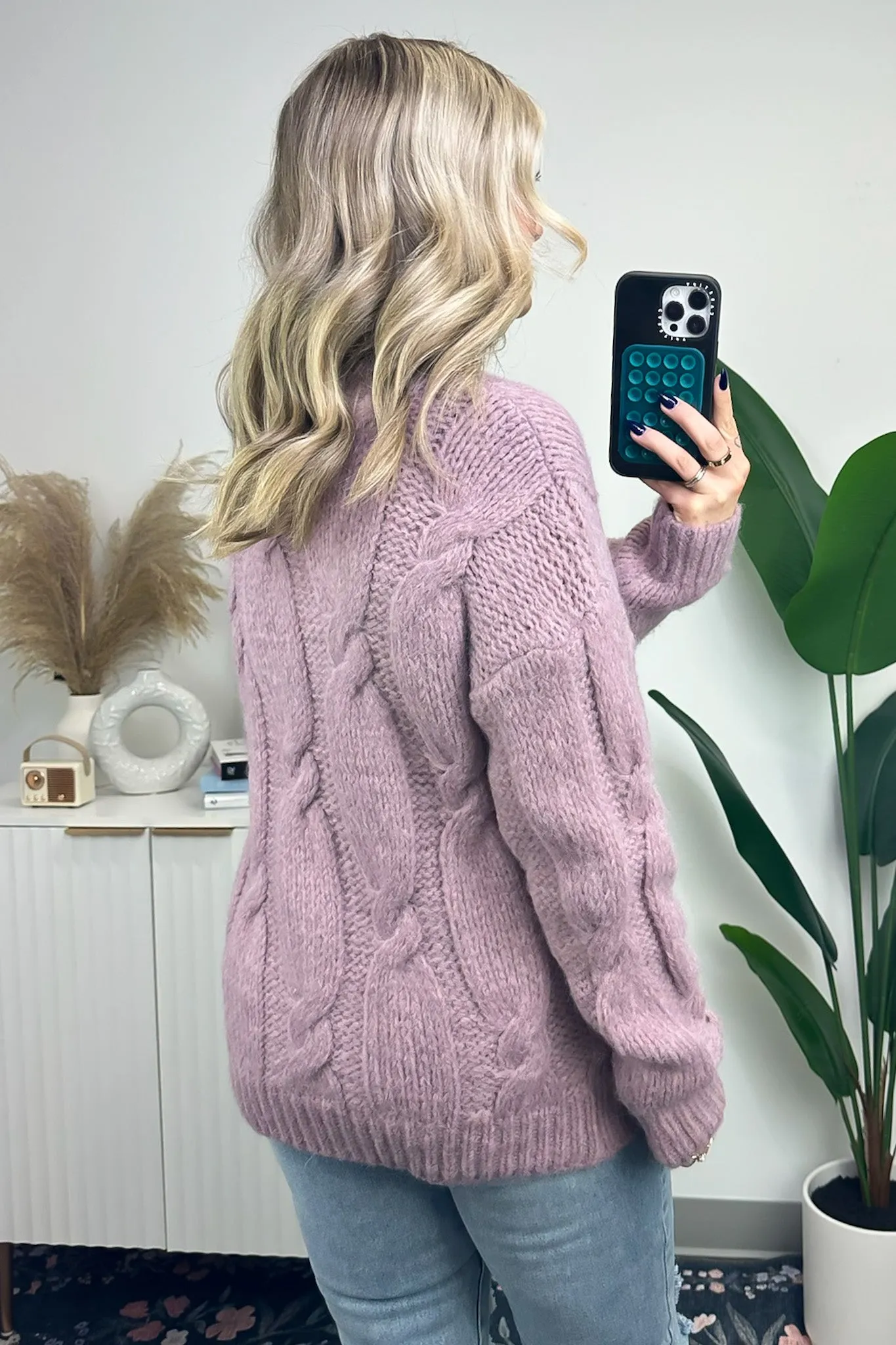 Fall and Forever Cable Knit Turtleneck Sweater - FINAL SALE