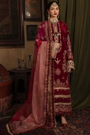 Fancy Velvet Pakistani Dress in Magenta Shade #PF297