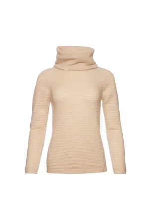 Funnel Neck Sweater - Beige