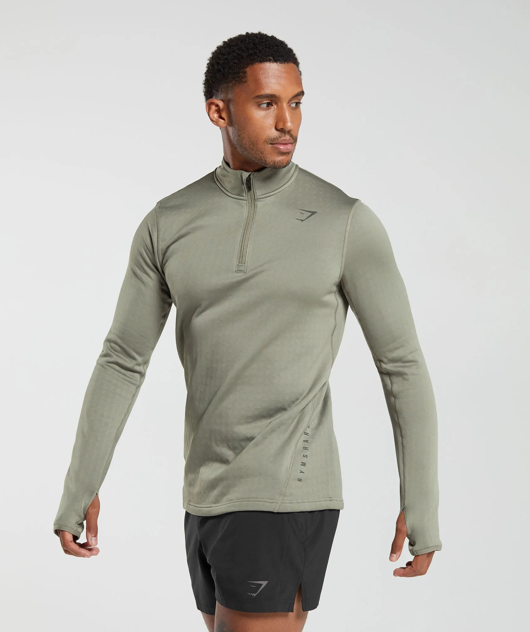 Gymshark Sport 1/4 Zip - Linen Brown