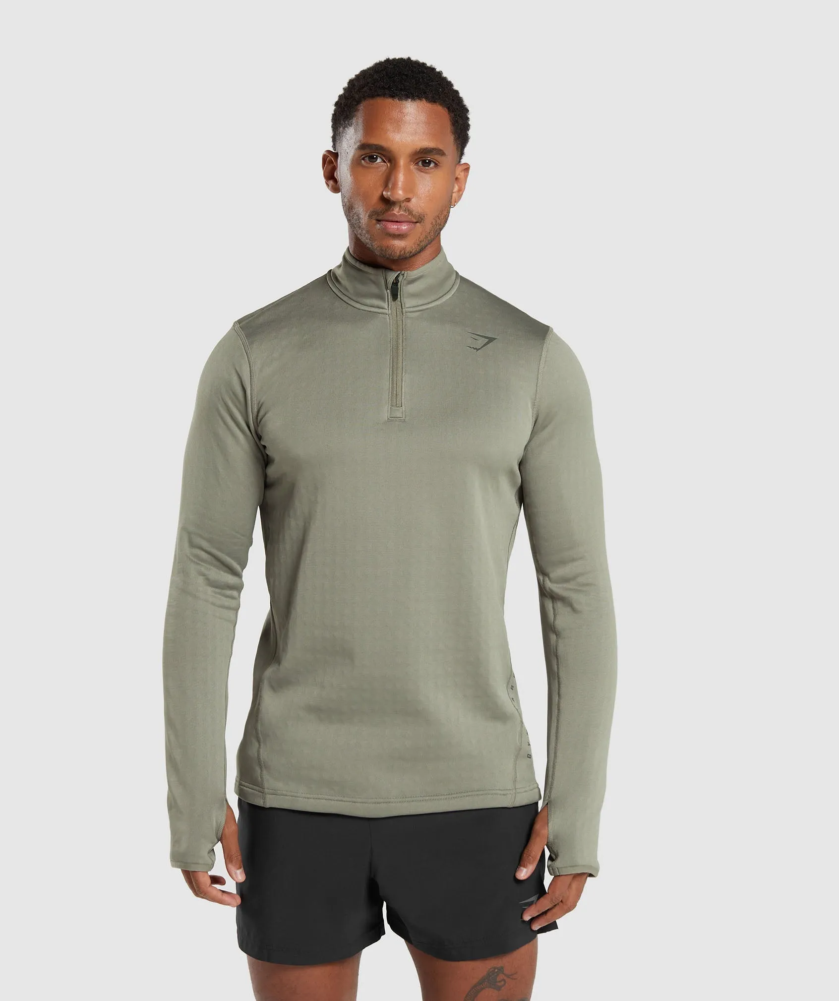 Gymshark Sport 1/4 Zip - Linen Brown