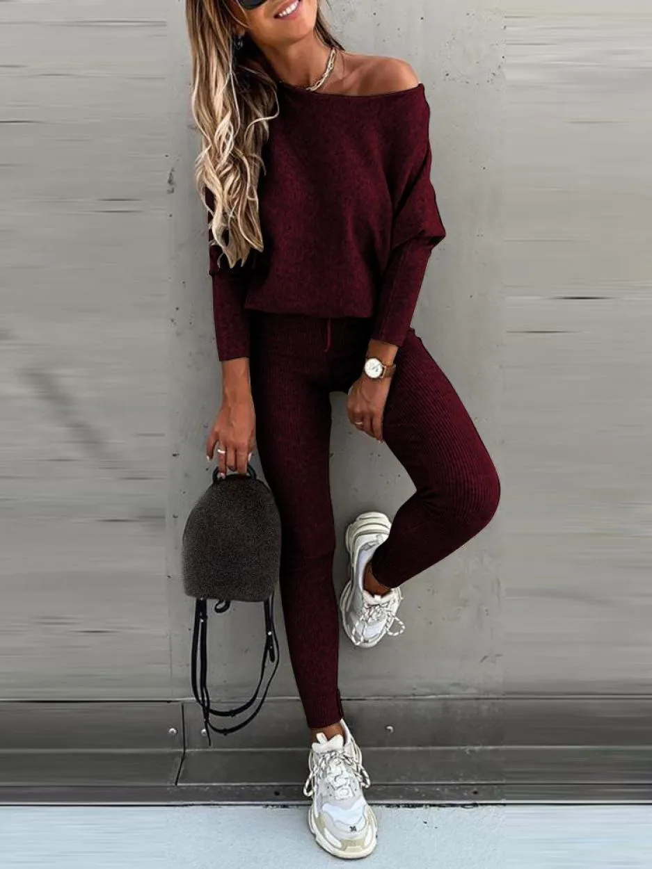 Isabella - Women's Knitted Sweater and Skinny Pants Set