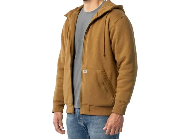 Men's Heavy Weight Work Fleece Thermal Lined Water Repellant Hoodie