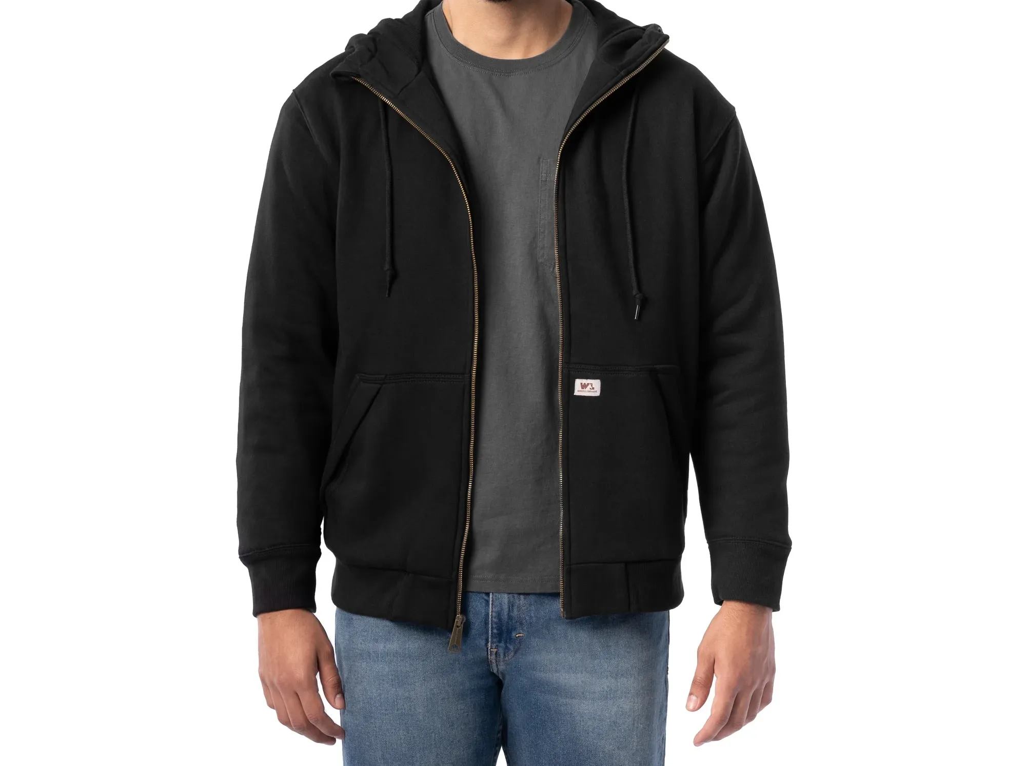 Men's Heavy Weight Work Fleece Thermal Lined Water Repellant Hoodie