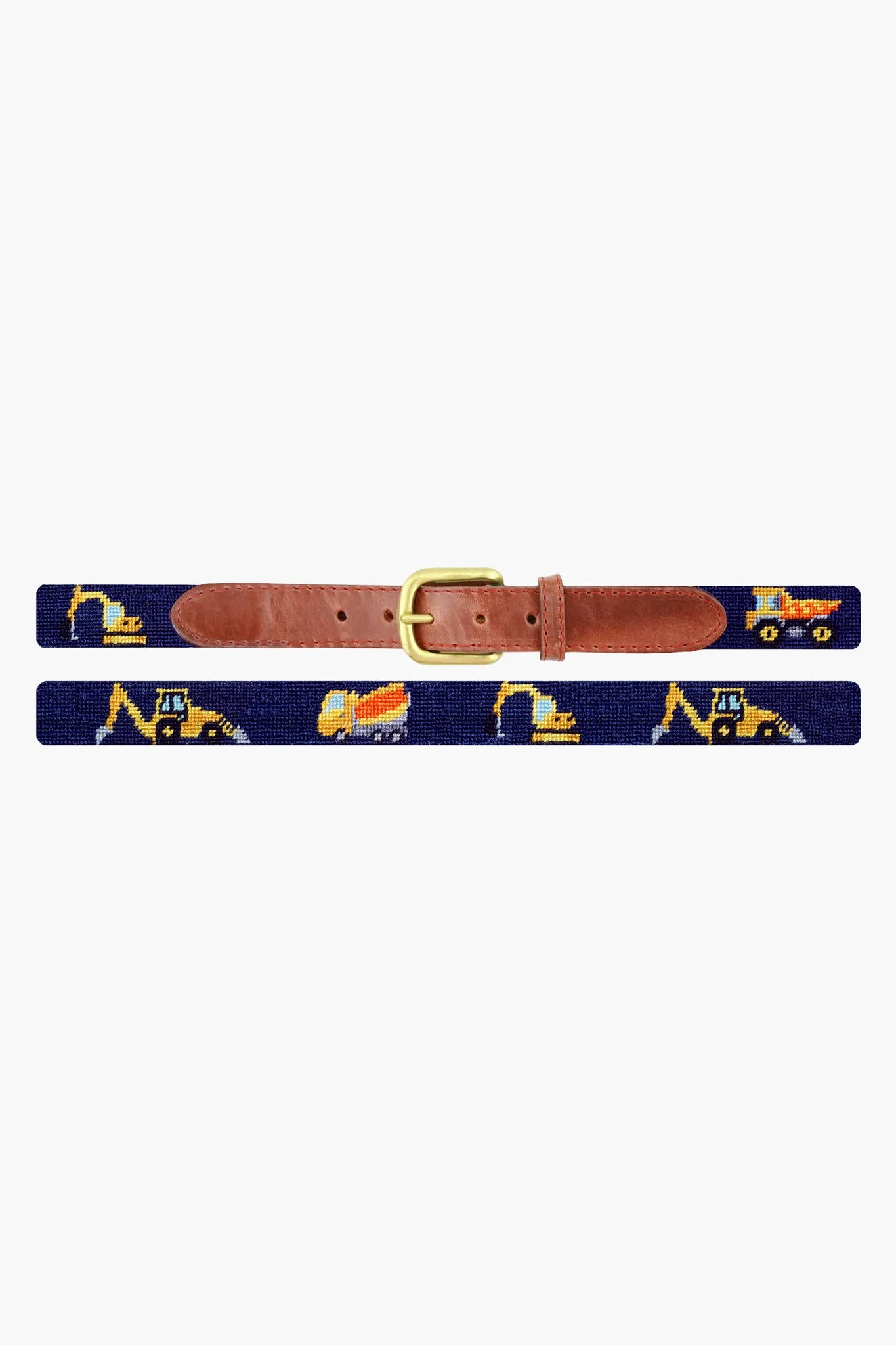 Navy Construction Needlepoint Childrens Belt