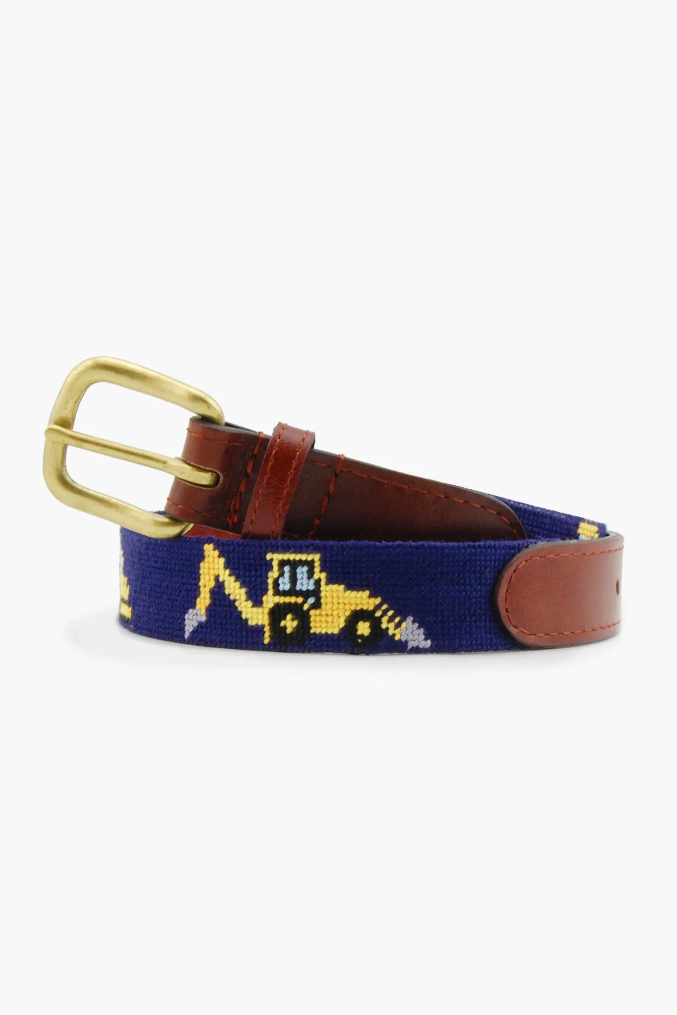 Navy Construction Needlepoint Childrens Belt