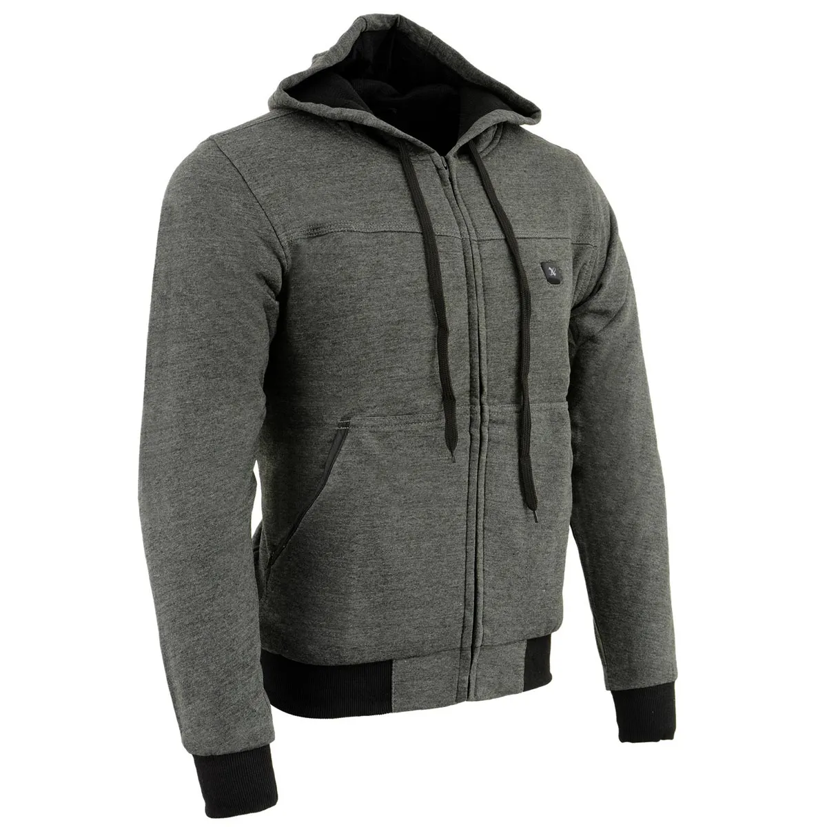 Nexgen Heat NXM1713SET Men's “Fiery’’ Heated Hoodie - Grey Zipper