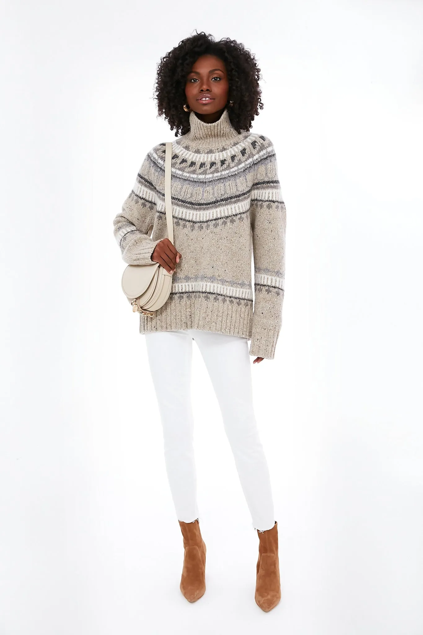 Oatmeal Combo Apres Ski Fairisle Turtleneck