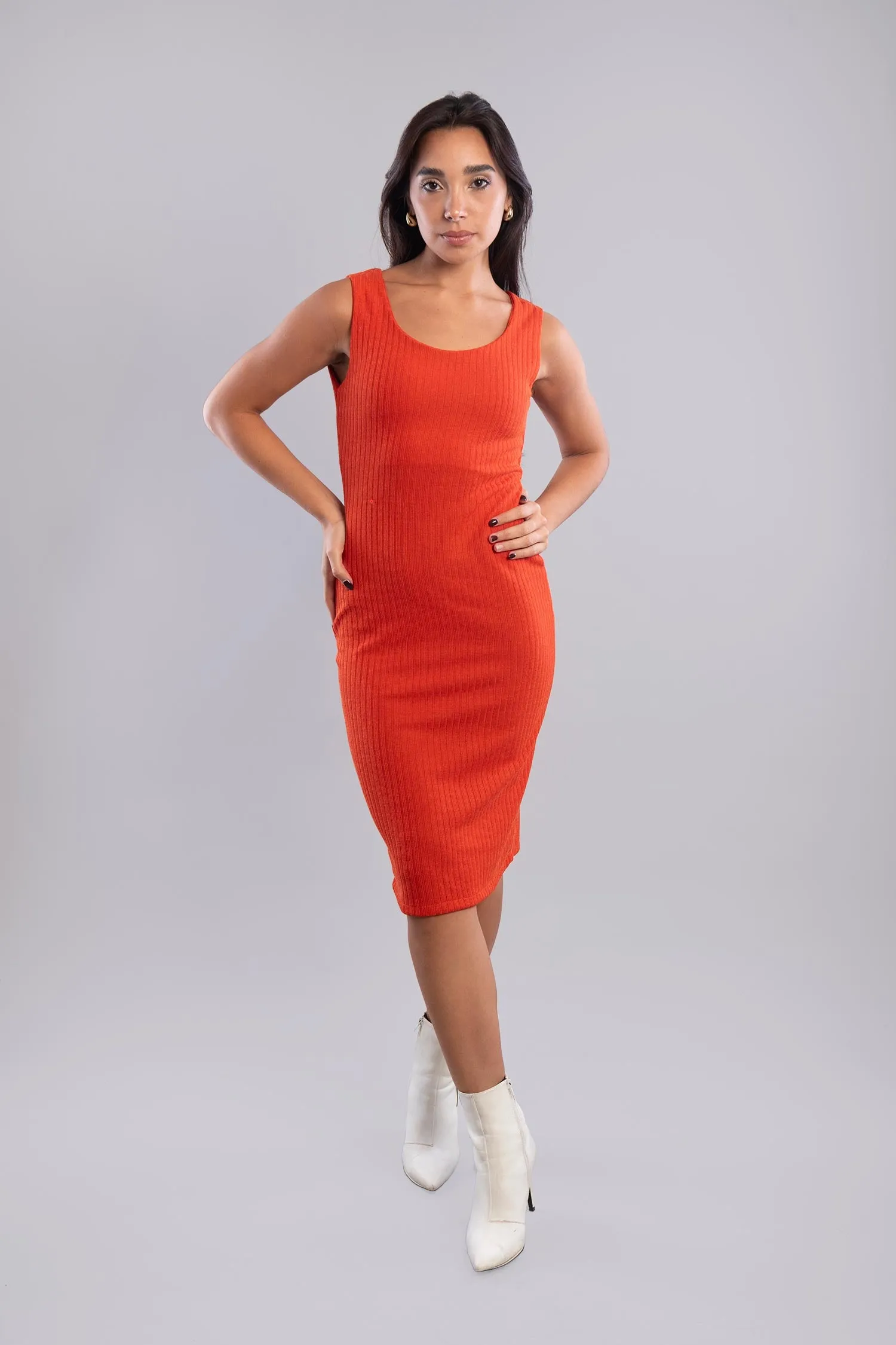 Rib Knitted Dress -  Viva