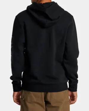 RVCA BIG LABEL HOODIE - BLACK