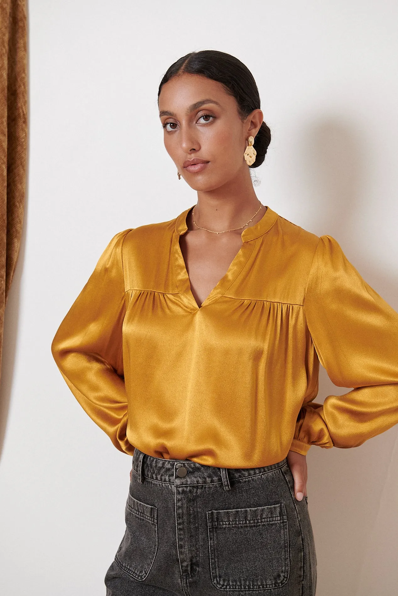 Tempo Blouse - Ocher